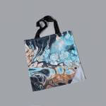 Acrylic Print Canvas Bag Blue #4