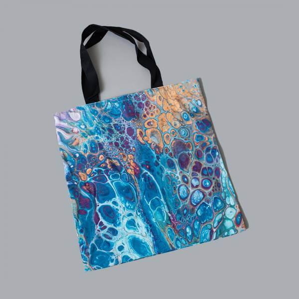Acrylic Canvas Blue Bag