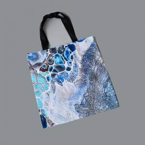 Acrylic Print Canvas Blue Bag